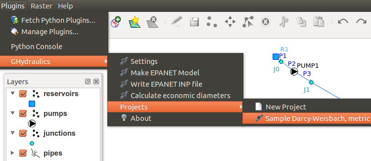 ghydraulics qgis epanet